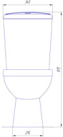 Унитаз Rosa Комфорт (синий)