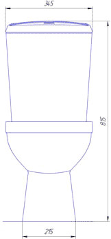 Унитаз Rosa Комфорт (синий)