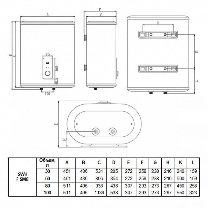 Водонагреватель Timberk Flumen SWH FSM8 50 H Водонагреватель Timberk Flumen SWH FSM8 50 H