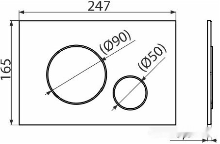 Панель смыва Alcaplast M678 (черный матовый) Панель смыва Alcaplast M678 (черный матовый)