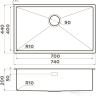 Кухонная мойка Omoikiri Taki 74-U/IF IN (нержавеющая сталь)
