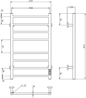 Полотенцесушитель Roxen Caspia BK-109W-8T 11070-5385B (черный)