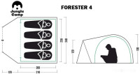 Палатка Jungle Camp Forester 4 (камуфляж)