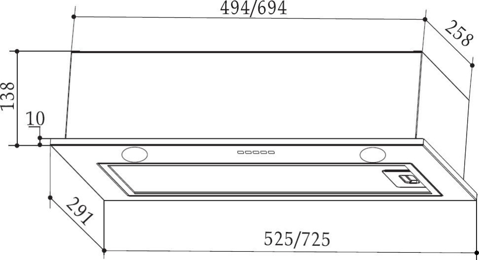 Вытяжка Weissgauff FIONA 60 BL Вытяжка Weissgauff FIONA 60 BL