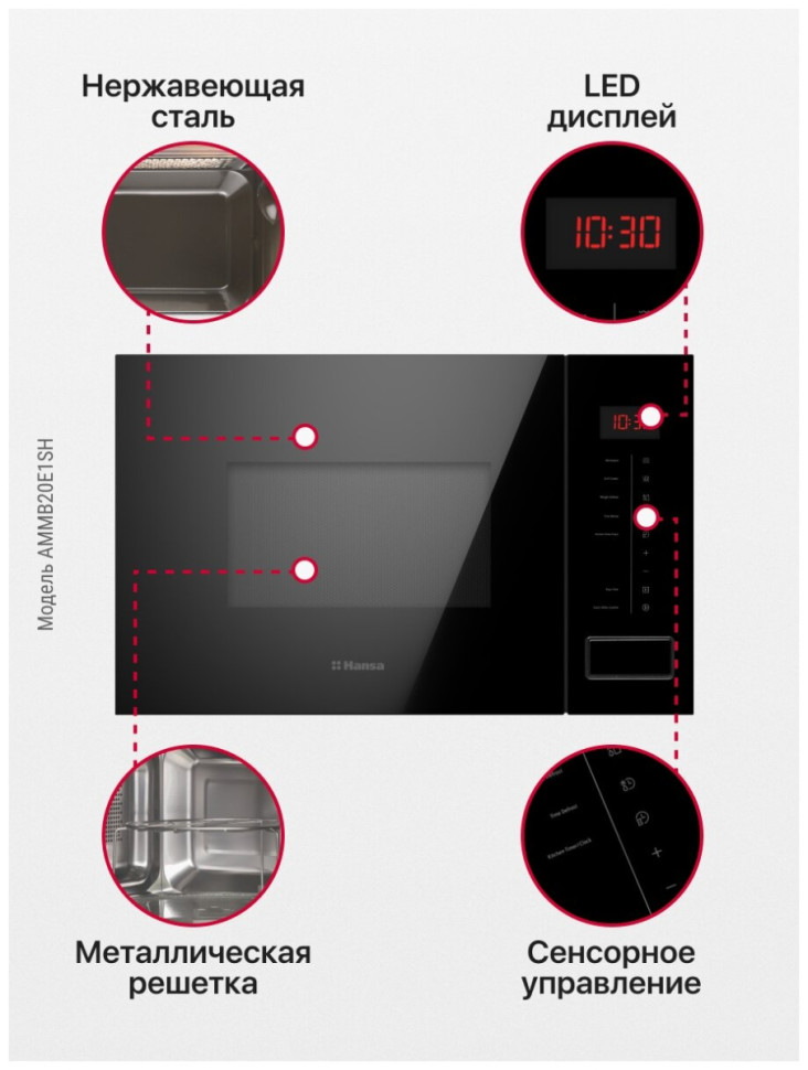 Микроволновая печь Hansa AMMB20E1SH