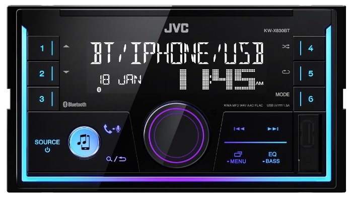 Автомагнитола JVC KW-X830BT