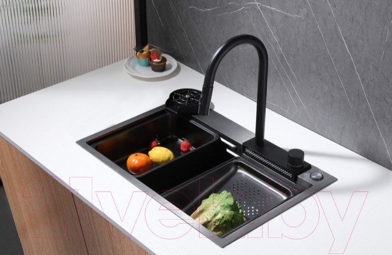 Кухонная мойка Abber Wasser Kreis AF2194B (черный матовый) Кухонная мойка Abber Wasser Kreis AF2194B (черный матовый)