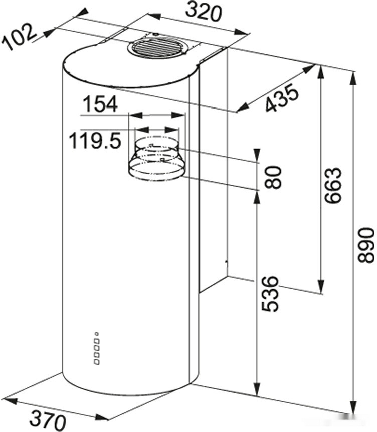 Вытяжка Franke Turn FTU 3805 XS 335.0518.748