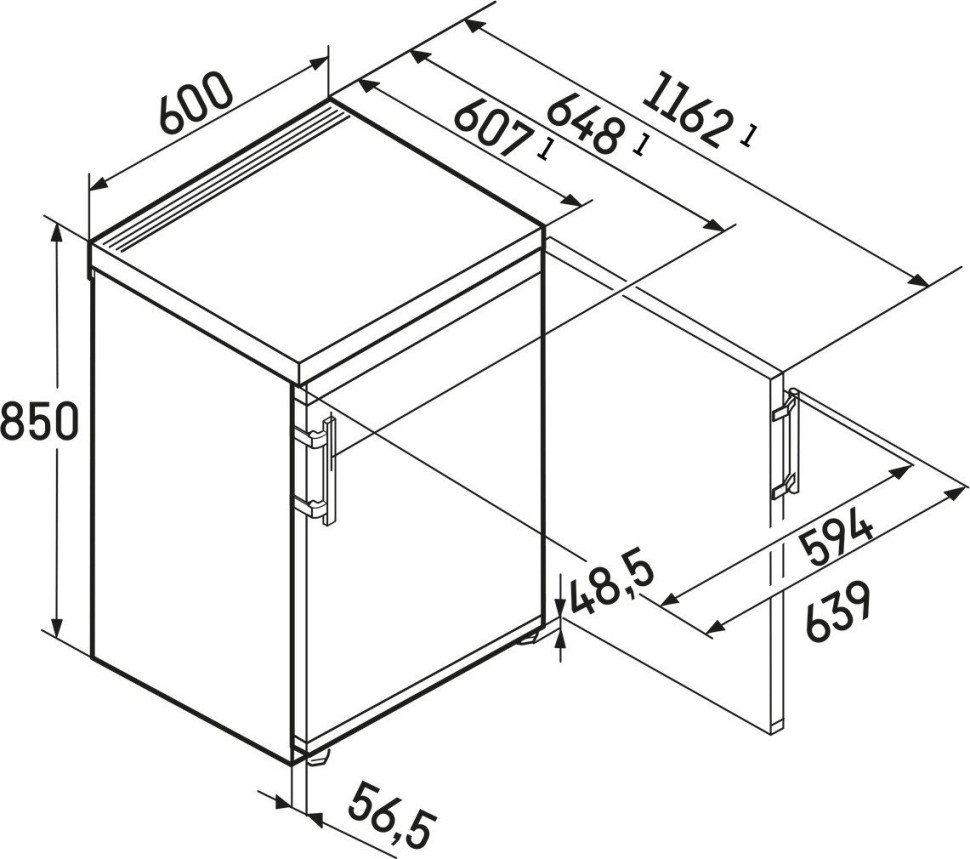 Однокамерный холодильник Liebherr Rsdci 1621 Plus Однокамерный холодильник Liebherr Rsdci 1621 Plus