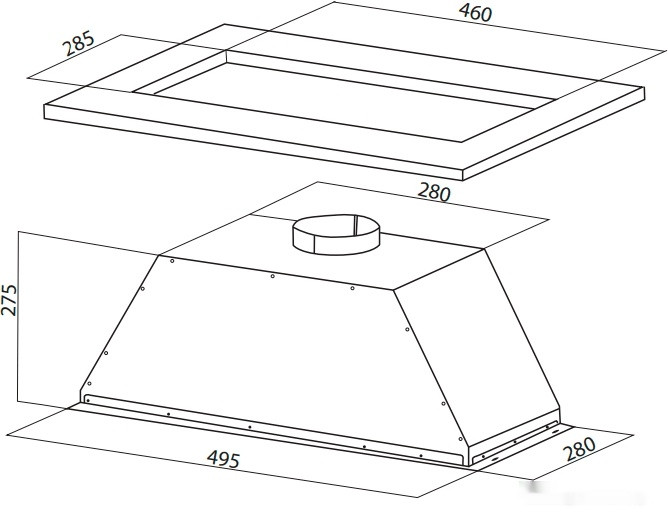 Вытяжка Oasis UM-50WG (V)