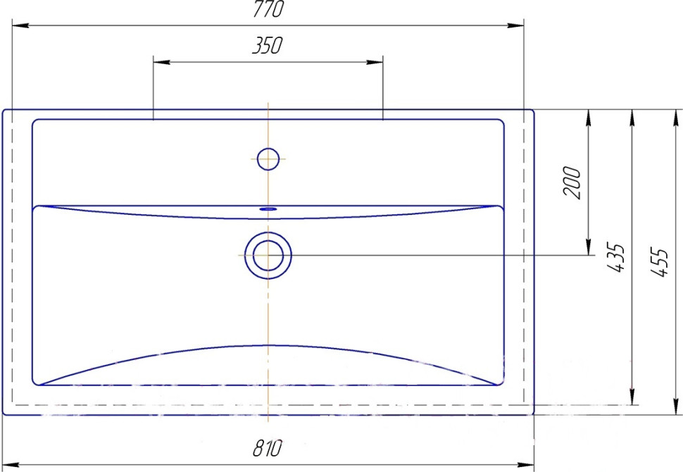 Умывальник Kirovit Фостер 80 П Умывальник Kirovit Фостер 80 П