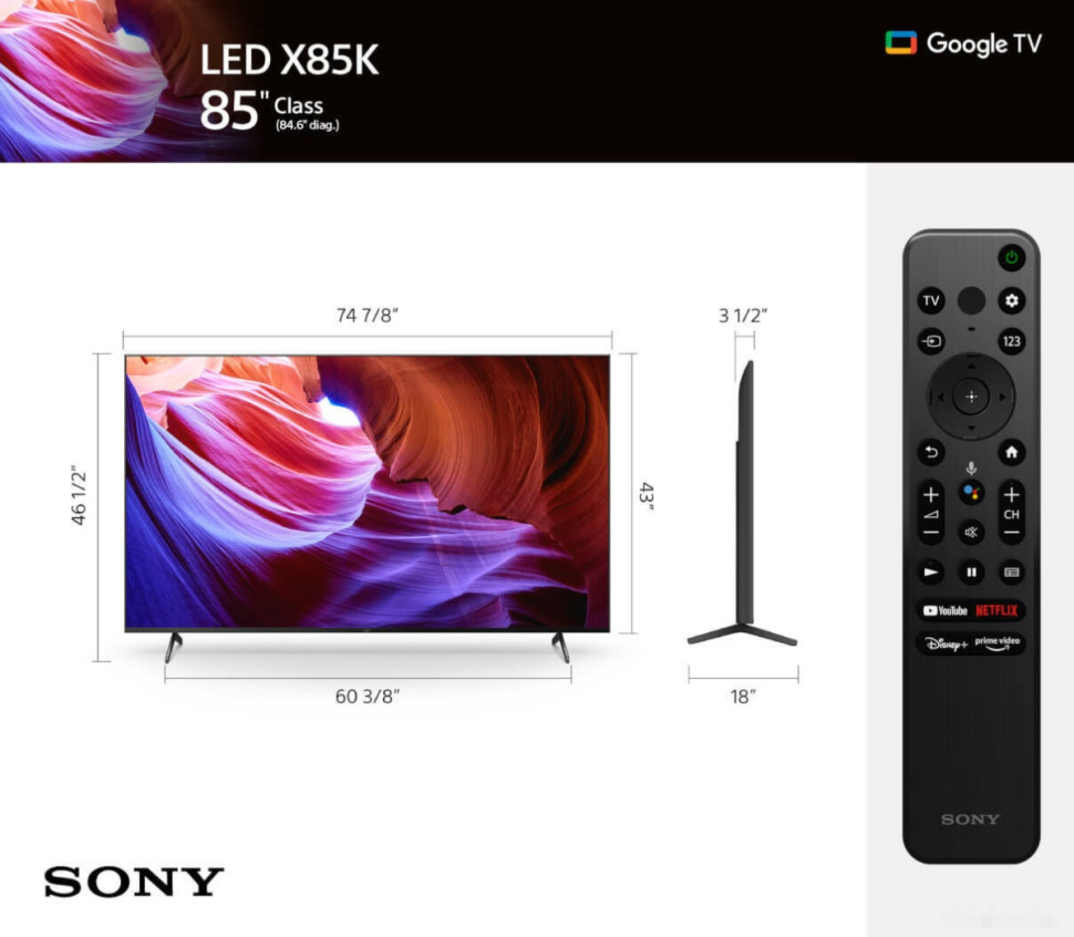 Телевизор Sony X85TK KD-85X85K Телевизор Sony X85TK KD-85X85K