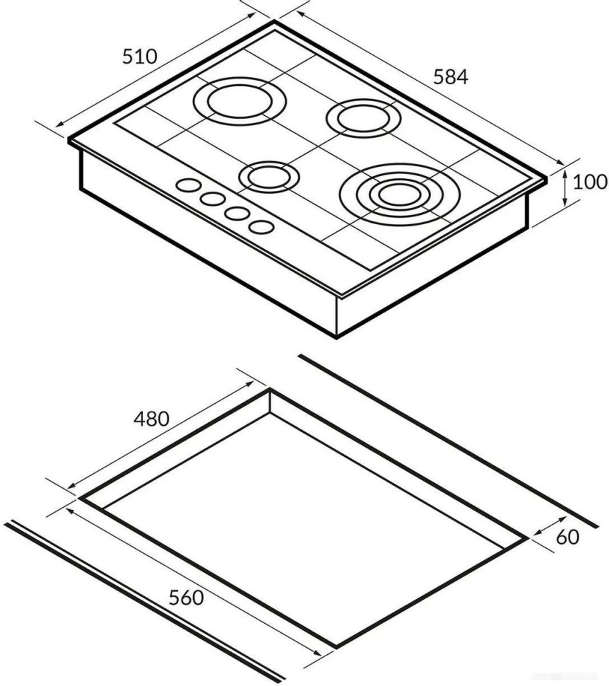 Варочная панель HIBERG VM 6145 W Варочная панель HIBERG VM 6145 W