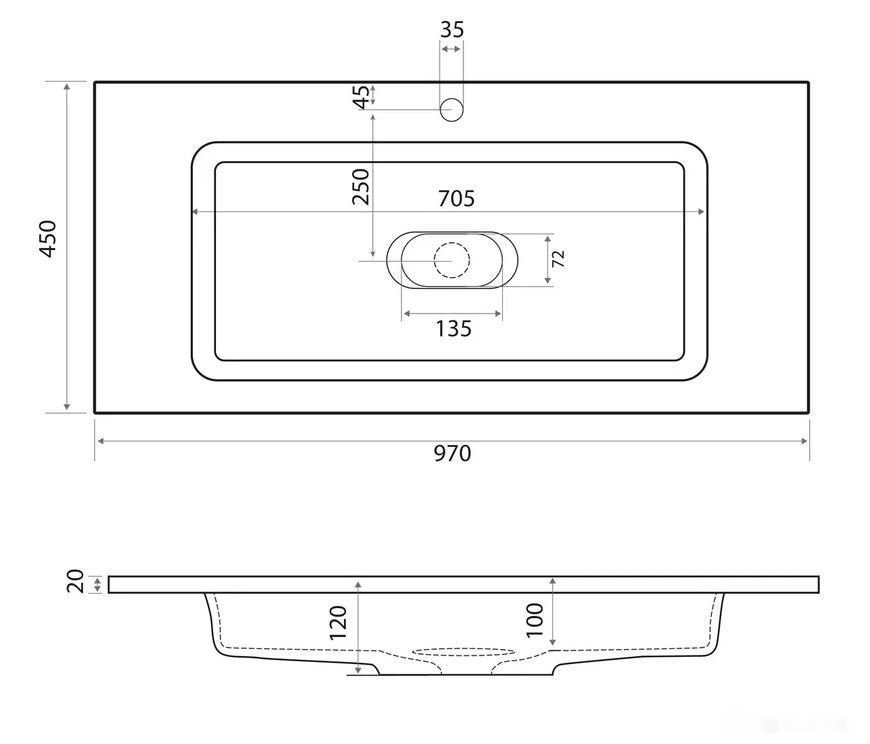 Умывальник Madera Modul 100 Умывальник Madera Modul 100