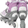 Роликовые коньки Ricos Stream PW-153A S (р. 33-36, белый/лиловый)