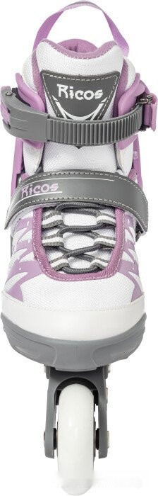 Роликовые коньки Ricos Stream PW-153A S (р. 33-36, белый/лиловый)
