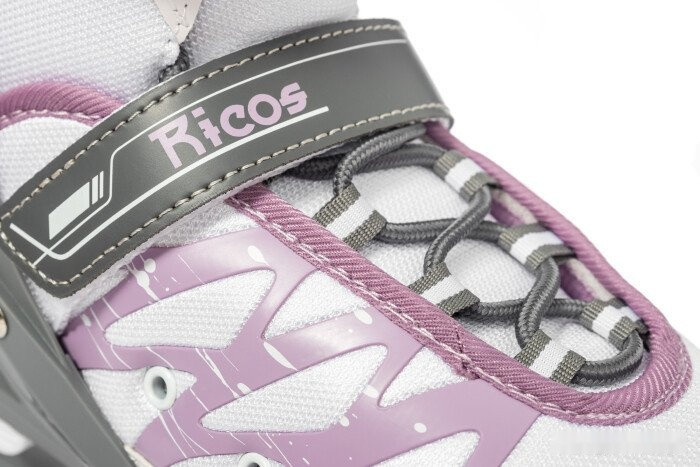 Роликовые коньки Ricos Stream PW-153A S (р. 33-36, белый/лиловый)