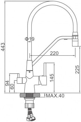 Смеситель Ledeme L4897B-2