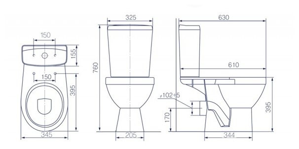 Унитаз Rosa Рио