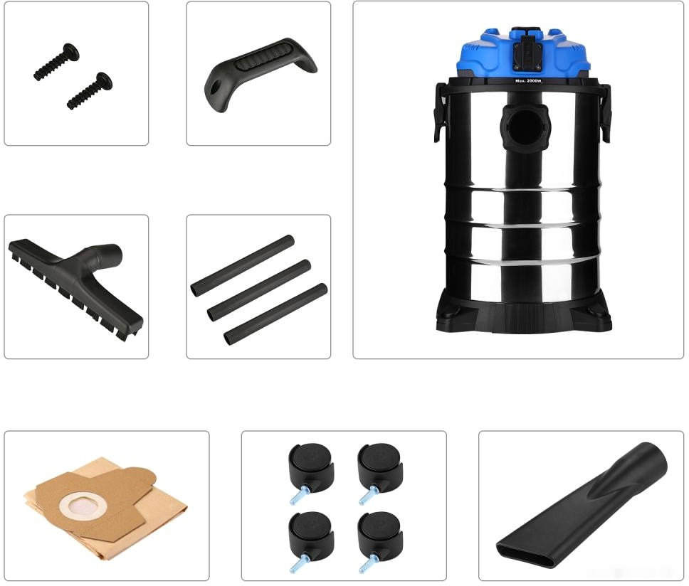 Промышленный пылесос Deko DKVC-1200-30S Промышленный пылесос Deko DKVC-1200-30S