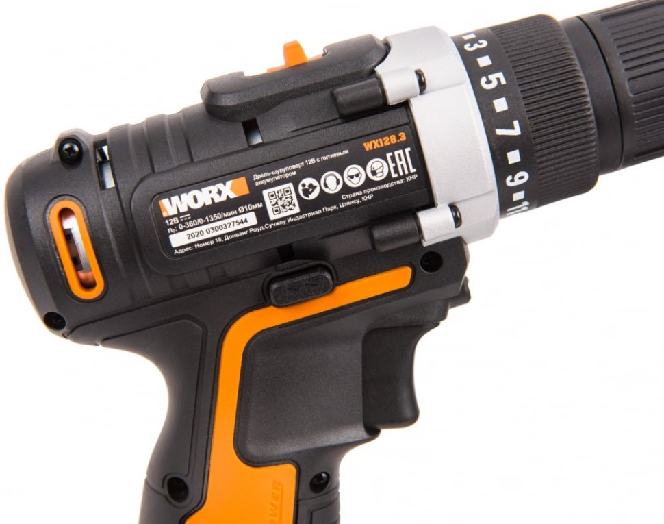 Дрель-шуруповерт Worx WX128.3 (с 2-мя АКБ, кейс) Дрель-шуруповерт Worx WX128.3 (с 2-мя АКБ, кейс)