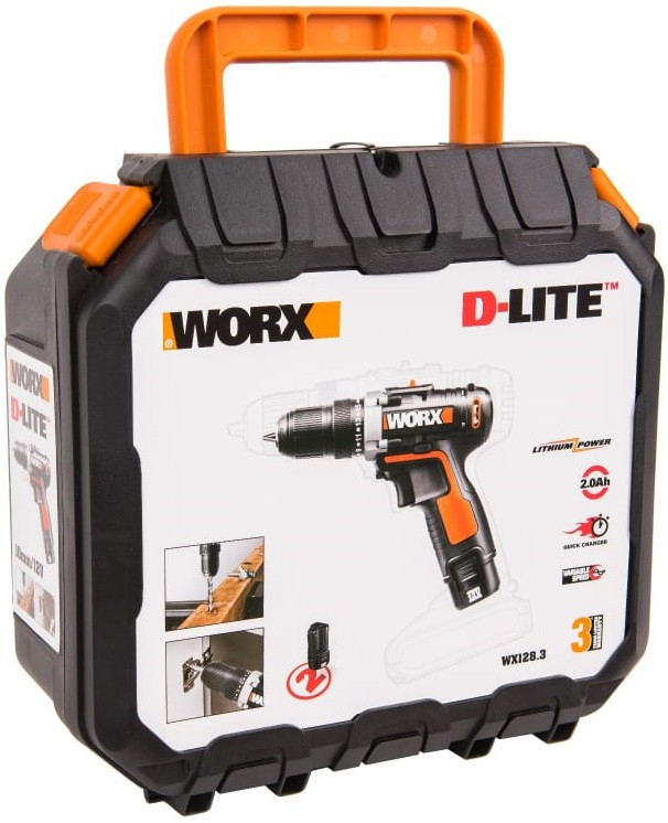Дрель-шуруповерт Worx WX128.3 (с 2-мя АКБ, кейс) Дрель-шуруповерт Worx WX128.3 (с 2-мя АКБ, кейс)