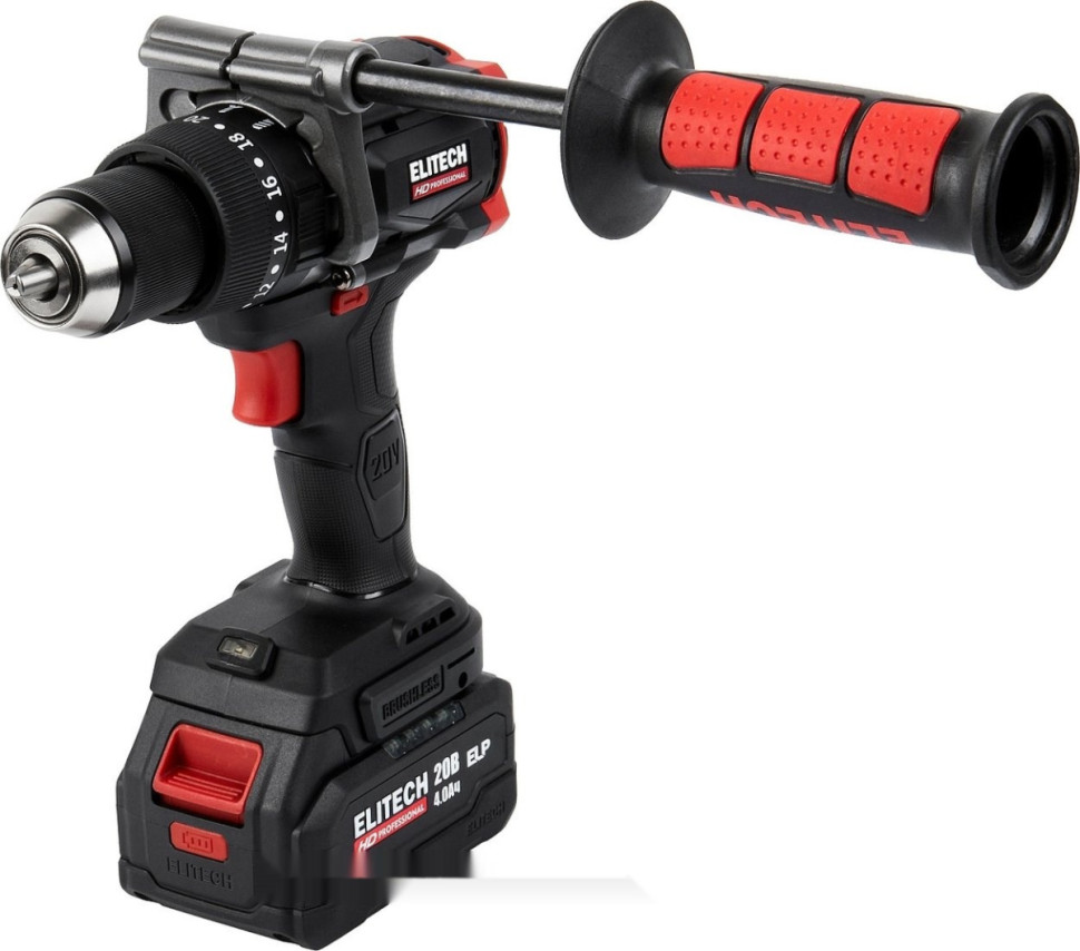 Ударная дрель-шуруповерт Elitech CD 20BL2 E2201.042.02 (с 2-мя АКБ, кейс)