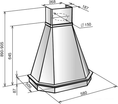 Вытяжка Elikor Камин Грань 60П-650-П3Л (Бежевый/Дуб неокрашенный) Вытяжка Elikor Камин Грань 60П-650-П3Л (Бежевый/Дуб неокрашенный)