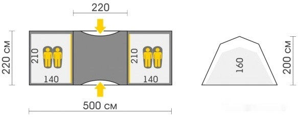 Палатка Talberg Base 4 Sahara Палатка Talberg Base 4 Sahara