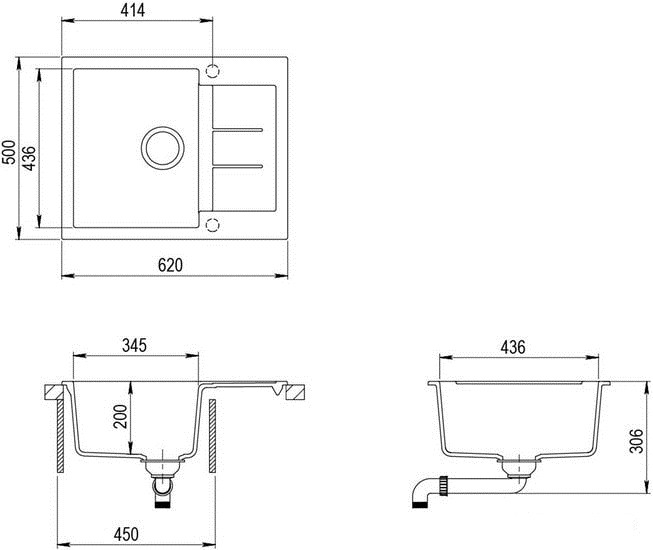 Кухонная мойка AquaSanita Tesa SQT 102 220 AW argent Кухонная мойка AquaSanita Tesa SQT 102 220 AW argent