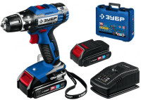 Дрель-шуруповерт ЗУБР Профессионал DL-201-22 (с 2-мя АКБ 2 Ач, кейс)