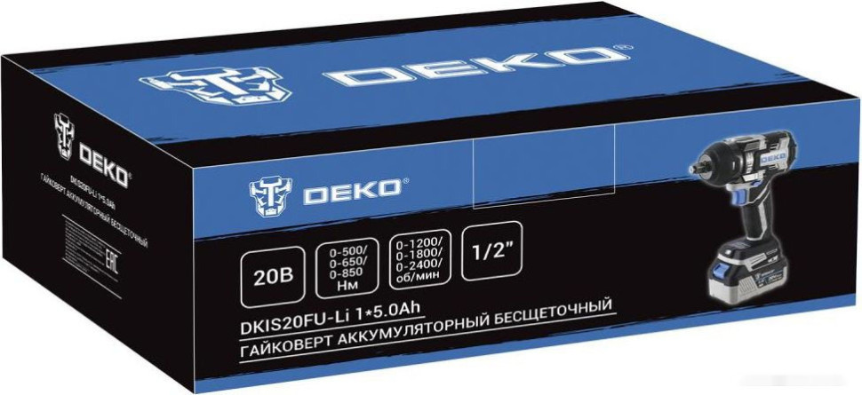 Гайковерт Deko DKIS20FU-Li 063-4435 (с 1-им АКБ)