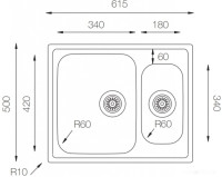 Кухонная мойка Zorg ZLL 6150-2 (микродекор)