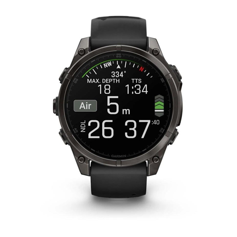 Умные часы Garmin Fenix 8 Sapphire, Titanium 47мм (угольно-черный DLC, пепельно-черный силиконовый ремешок) Умные часы Garmin Fenix 8 Sapphire, Titanium 47мм (угольно-черный DLC, пепельно-черный силиконовый ремешок)