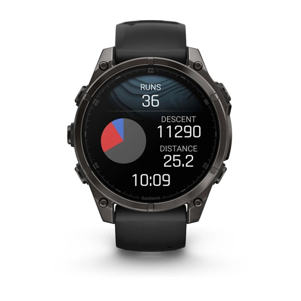 Умные часы Garmin Fenix 8 Sapphire, Titanium 47мм (угольно-черный DLC, пепельно-черный силиконовый ремешок) Умные часы Garmin Fenix 8 Sapphire, Titanium 47мм (угольно-черный DLC, пепельно-черный силиконовый ремешок)