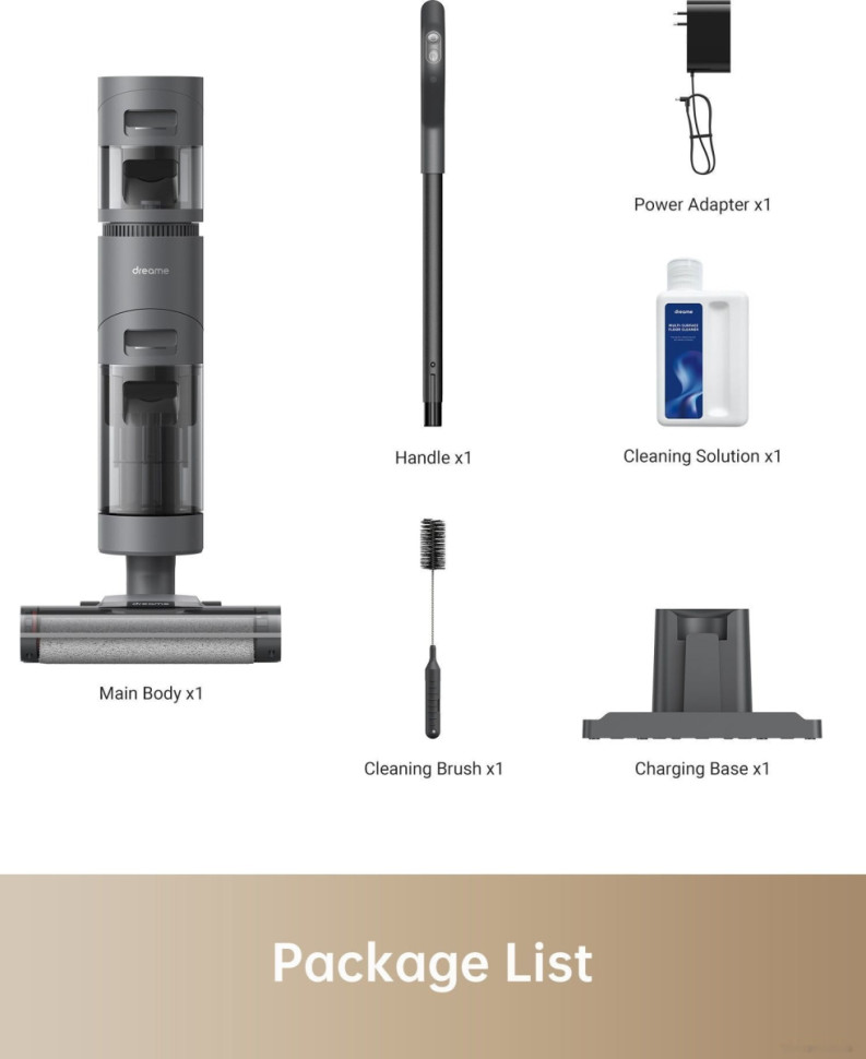 Вертикальный пылесос с влажной уборкой Dreame H12 Core