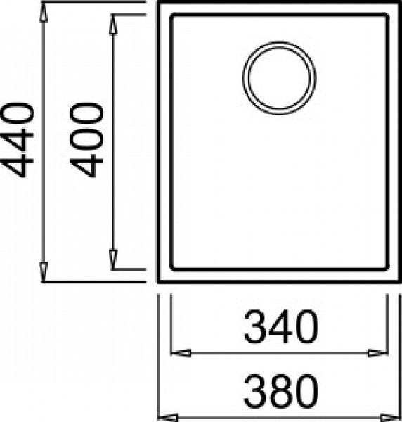 Кухонная мойка Elleci Quadra 100 Undermount Nero G40 Кухонная мойка Elleci Quadra 100 Undermount Nero G40