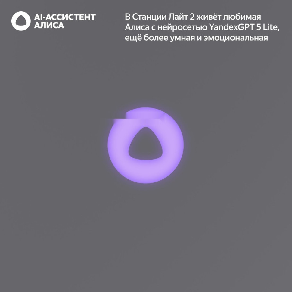 Умная колонка Яндекс Станция Лайт 2 (серый)