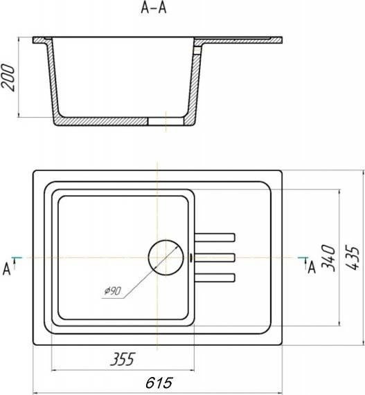 Кухонная мойка Saniteco Rosa (оникс)