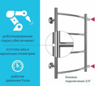 Полотенцесушитель Stelmix ВПС П4 400x600 (БП, 3/4&quot;)