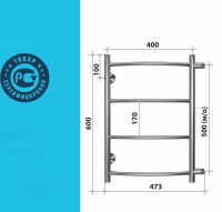 Полотенцесушитель Stelmix ВПС П4 400x600 (БП, 3/4&quot;)
