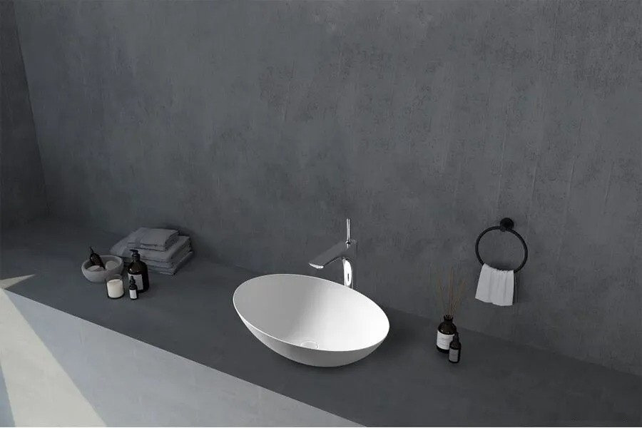 Умывальник Abber Stein AS2609 (белый матовый) Умывальник Abber Stein AS2609 (белый матовый)