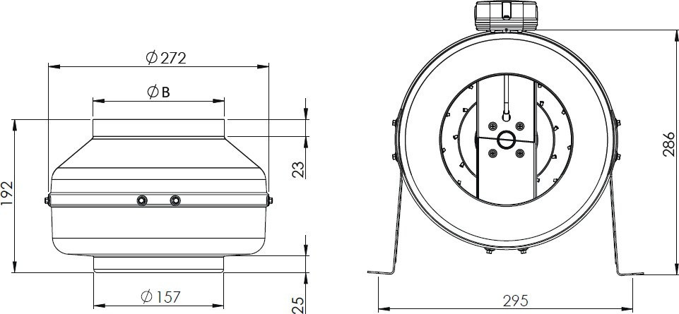 Радиальный вентилятор Bahcivan BDTX 160