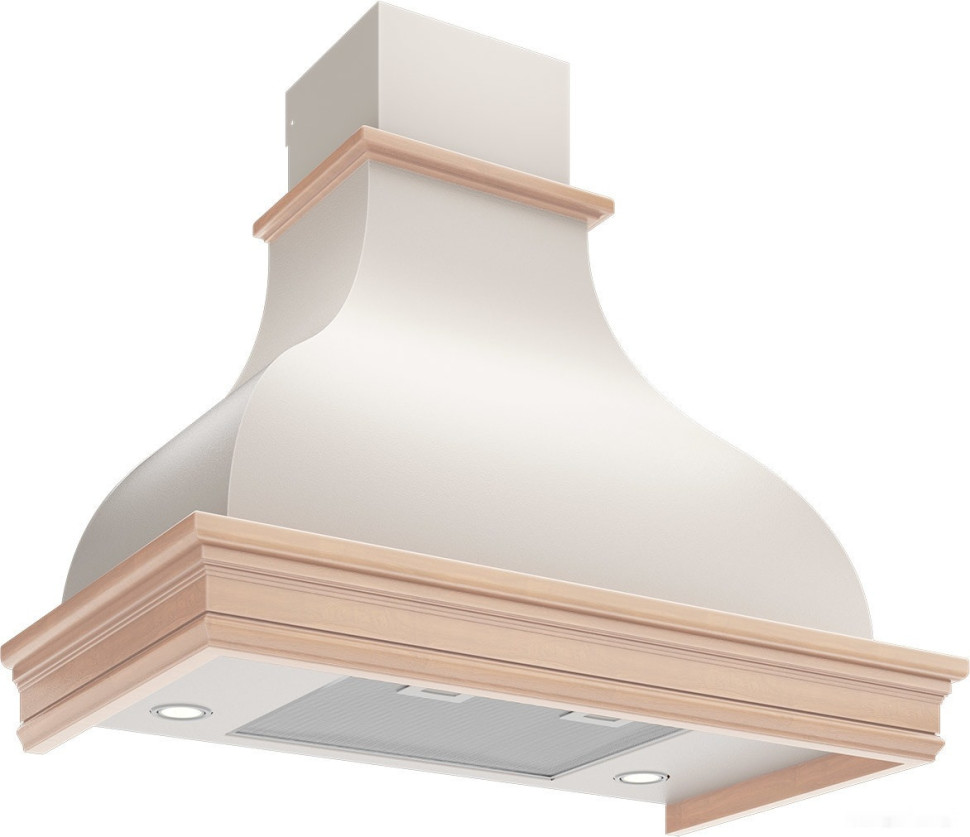 Вытяжка Elikor Аркада Валенсия 60П-650-П3Д (белый муар/дуб неокрашенный)