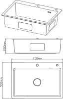 Кухонная мойка Diadonna DS7050