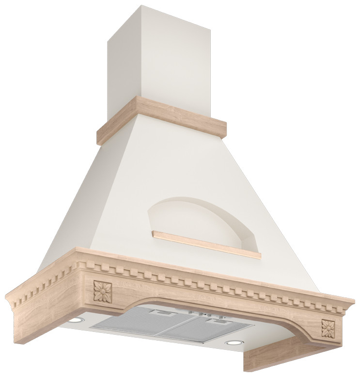 Вытяжка Elikor Бельведер Флореале 90П-650-П3Д (Бежевый/Дуб неокрашенный)