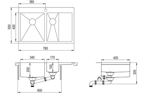 Кухонная мойка AquaSanita LUNA 151 NL