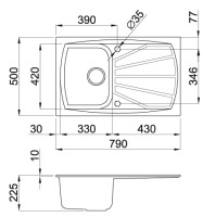 Кухонная мойка Elleci Living 300 G59 Antracite