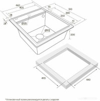 Кухонная мойка Paulmark Stepia-460 PM114651-DG