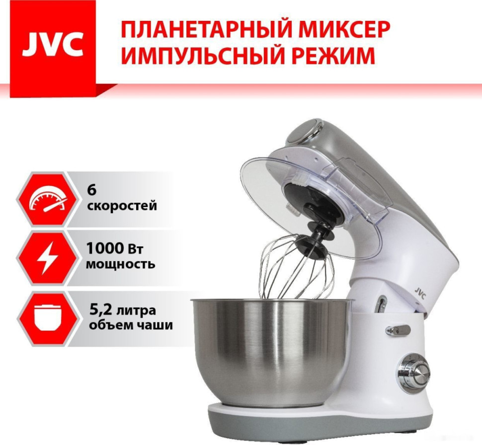 Кухонный комбайн JVC JK-MX510 (белый/серебристый) Кухонный комбайн JVC JK-MX510 (белый/серебристый)